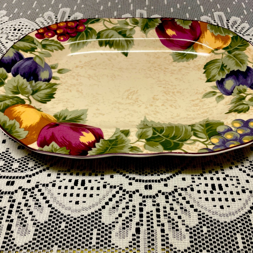 Vintage Oval 14 inch Napa Valley Serving Platter